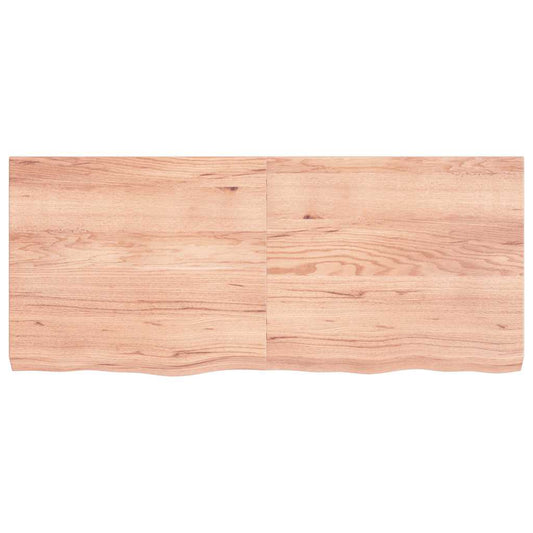 Ripiano Muro Marrone 140x60x(2-6) cm Massello Rovere Trattato - homemem39