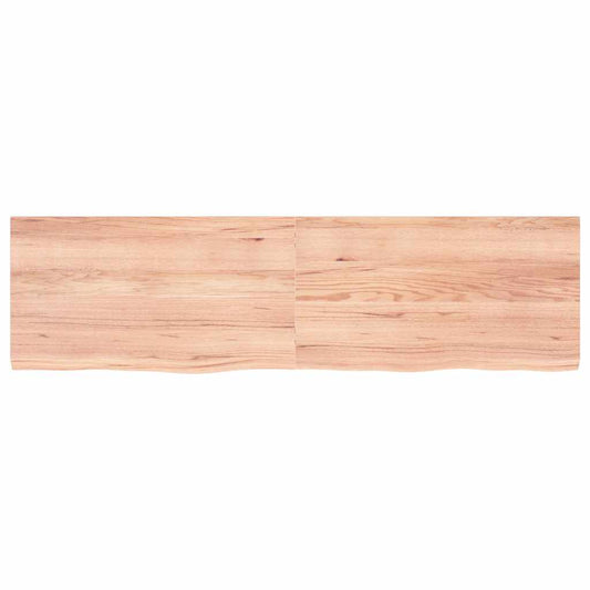 Ripiano Muro Marrone 180x50x(2-4) cm Massello Rovere Trattato - homemem39