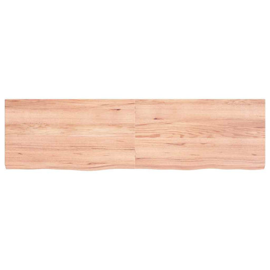 Ripiano Muro Marrone 180x50x(2-6) cm Massello Rovere Trattato - homemem39