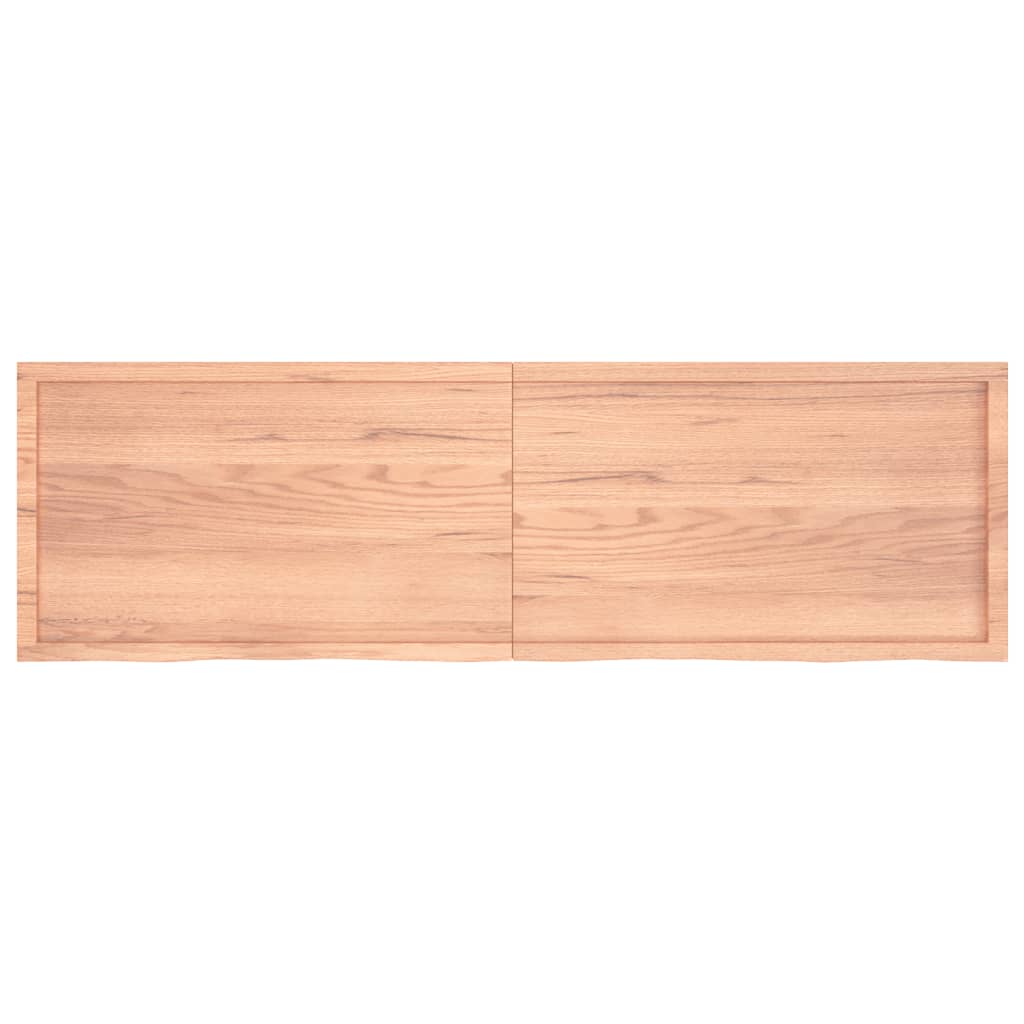 Ripiano Muro Marrone 200x60x(2-6) cm Massello Rovere Trattato - homemem39