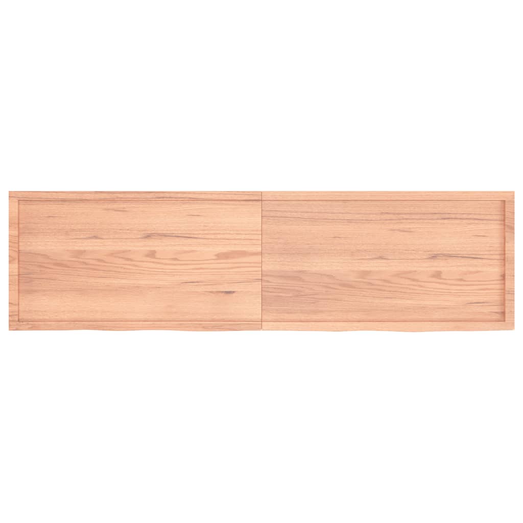 Ripiano Muro Marrone 220x60x(2-4) cm Massello Rovere Trattato - homemem39