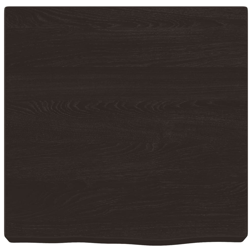 Ripiano Marrone Scuro 40x40x(2-6) cm Massello Rovere Trattato