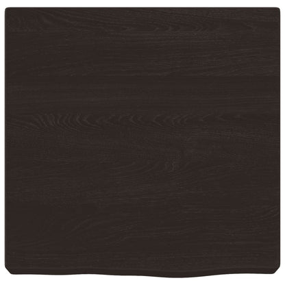 Ripiano Marrone Scuro 40x40x(2-6) cm Massello Rovere Trattato