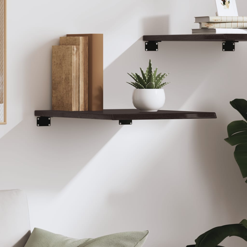 Ripiano Muro Marrone Scuro 40x50x2 cm Massello Rovere Trattato | homemem39
