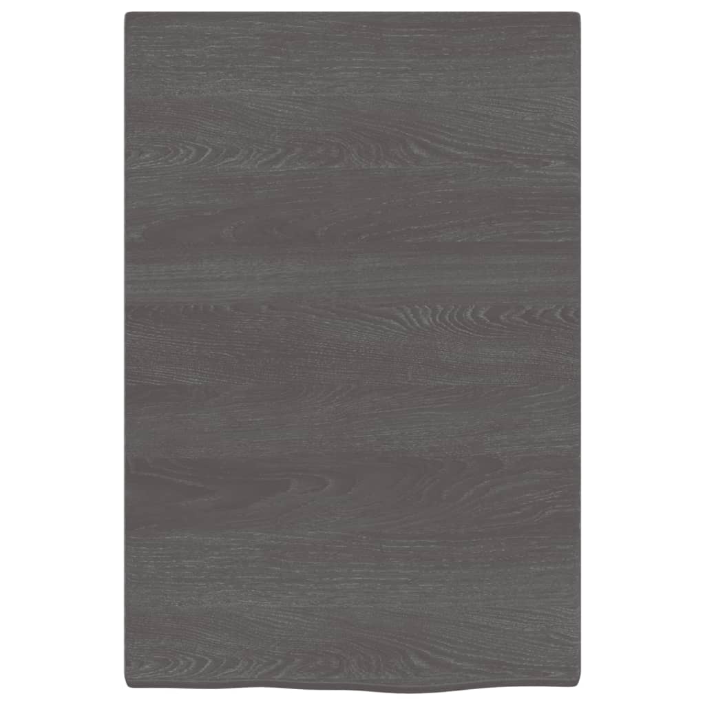 Ripiano Muro Marrone Scuro 40x60x2 cm Massello Rovere Trattato - homemem39