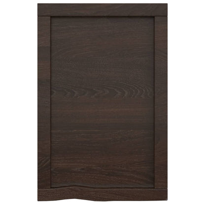 Ripiano Marrone Scuro 40x60x(2-6) cm Massello Rovere Trattato - homemem39