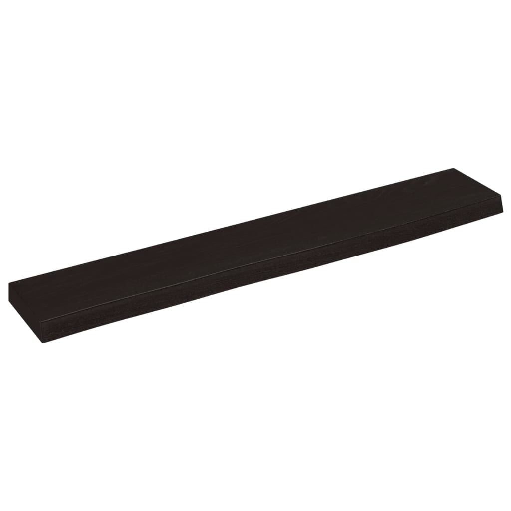 Ripiano Muro Marrone Scuro 60x10x2 cm Massello Rovere Trattato | homemem39