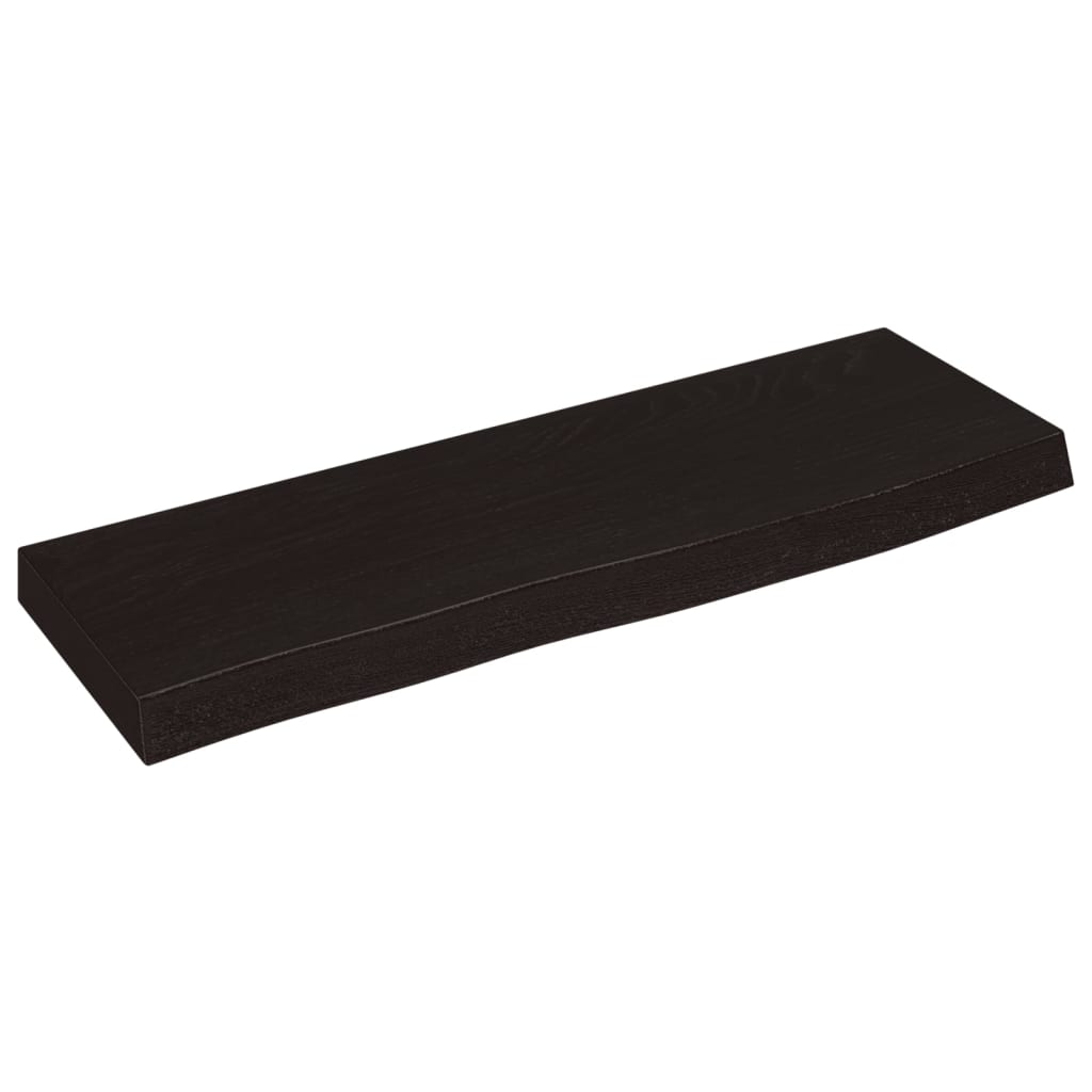 Ripiano Muro Marrone Scuro 60x20x4 cm Massello Rovere Trattato | homemem39