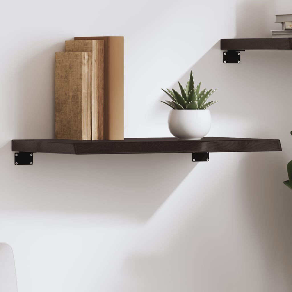 Ripiano Marrone Scuro 60x40x(2-4) cm Massello Rovere Trattato | homemem39
