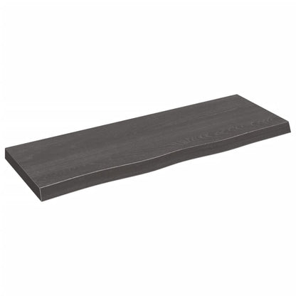 Ripiano Marrone Scuro 80x30x(2-4) cm Massello Rovere Trattato - homemem39