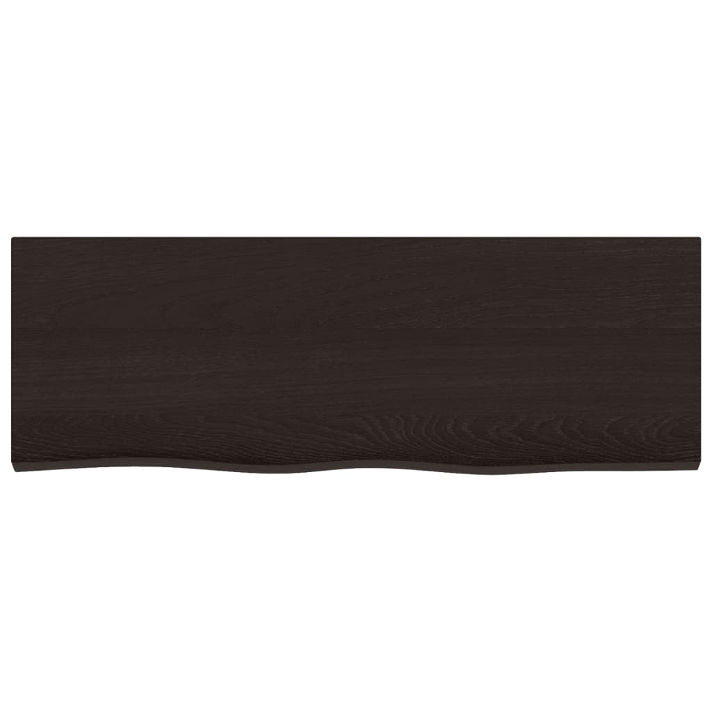 Ripiano Marrone Scuro 80x30x(2-4) cm Massello Rovere Trattato - homemem39