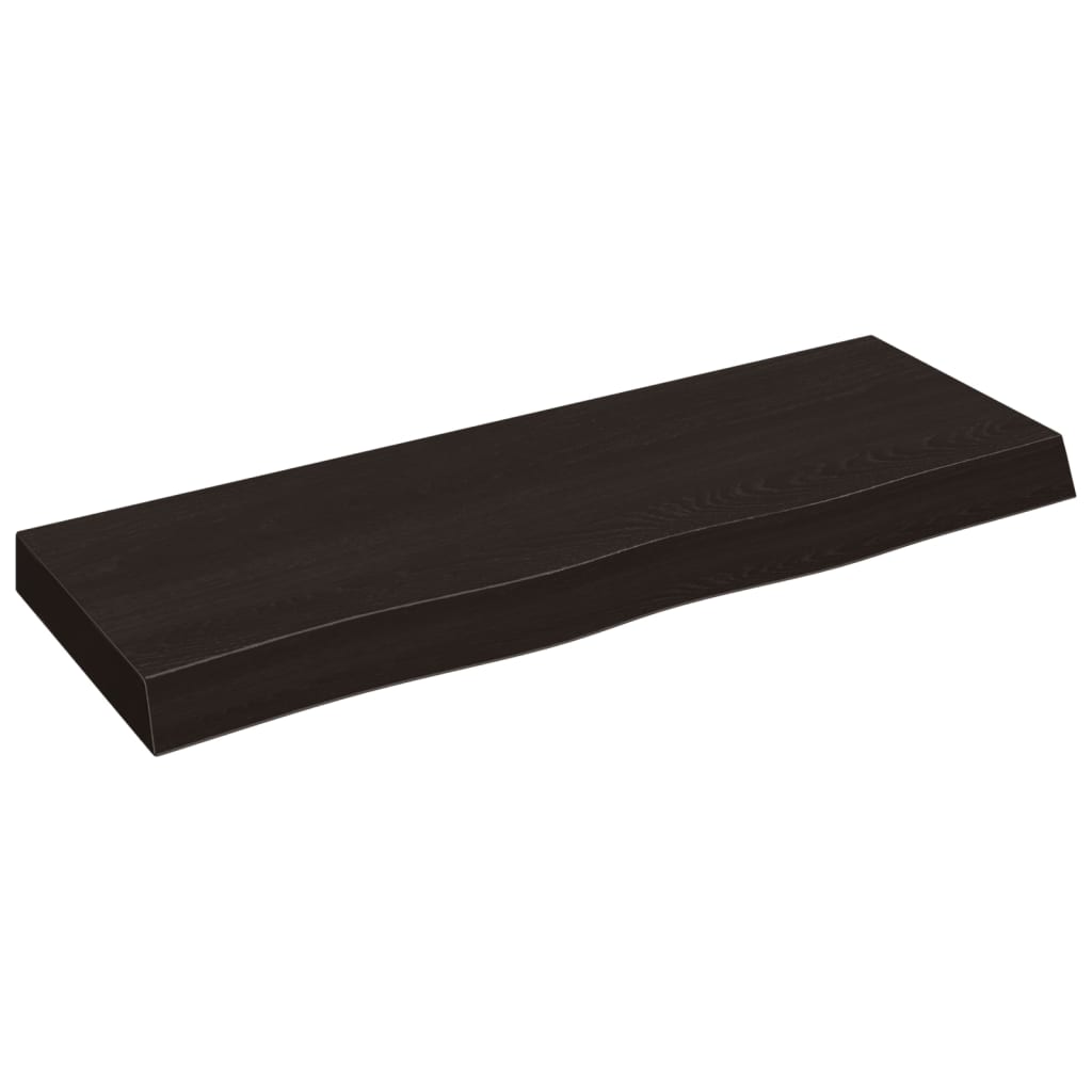 Ripiano Marrone Scuro 80x30x(2-6) cm Massello Rovere Trattato - homemem39