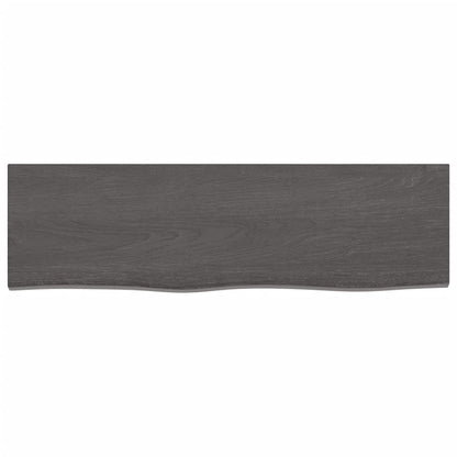 Ripiano Muro Marrone Scuro 100x30x2 cm Massello Rovere Trattato - homemem39