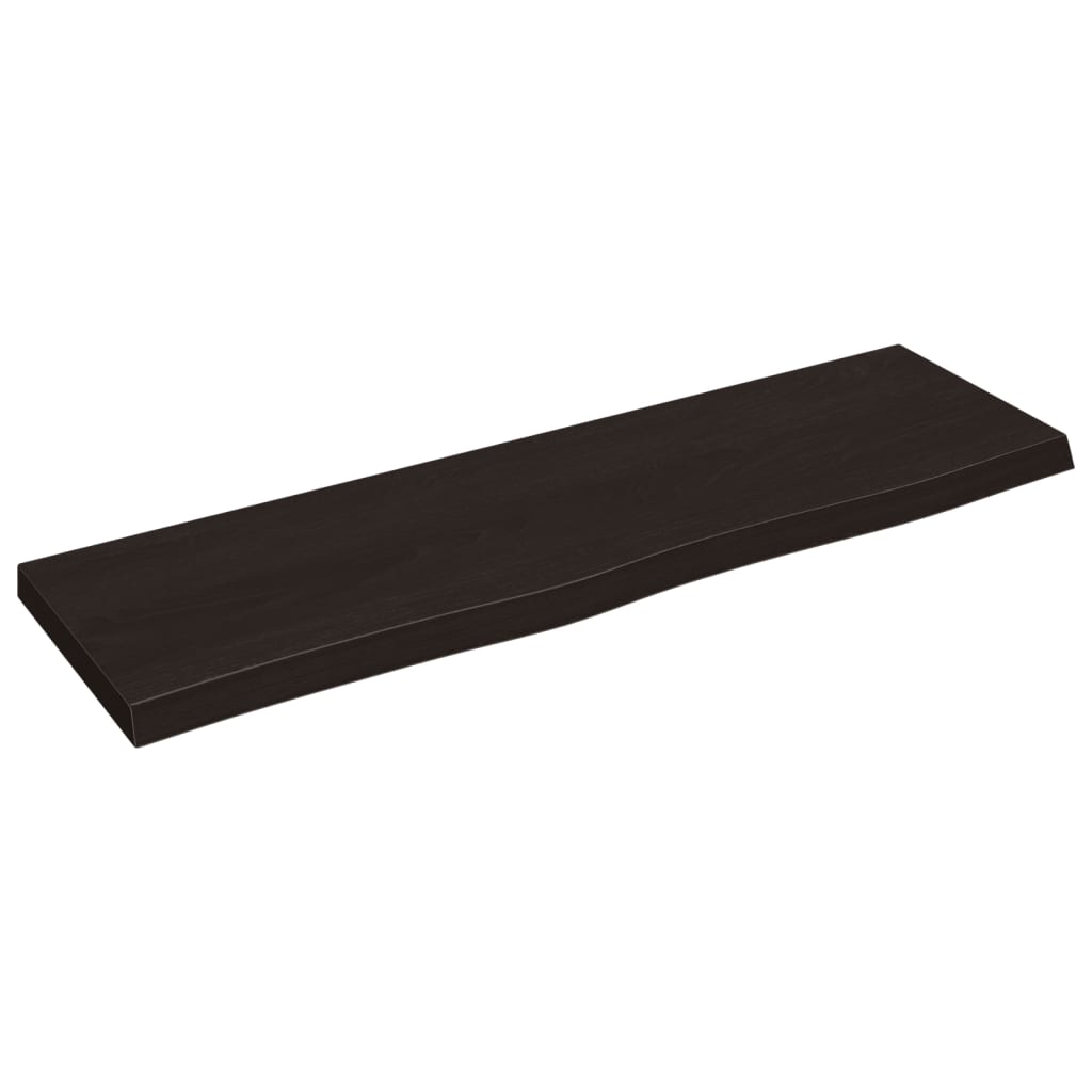 Ripiano Marrone Scuro 100x30x(2-4) cm Massello Rovere Trattato | homemem39