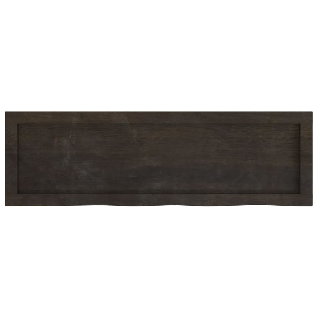 Ripiano Marrone Scuro 100x30x(2-4) cm Massello Rovere Trattato | homemem39