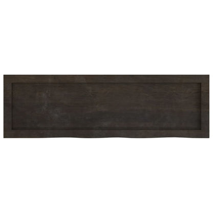 Ripiano Marrone Scuro 100x30x(2-4) cm Massello Rovere Trattato | homemem39