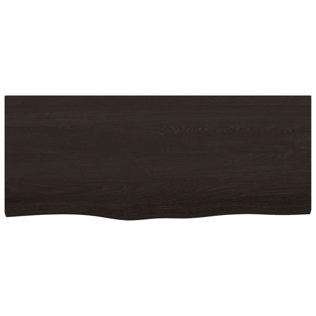 Ripiano Marrone Scuro 100x40x(2-4) cm Massello Rovere Trattato - homemem39