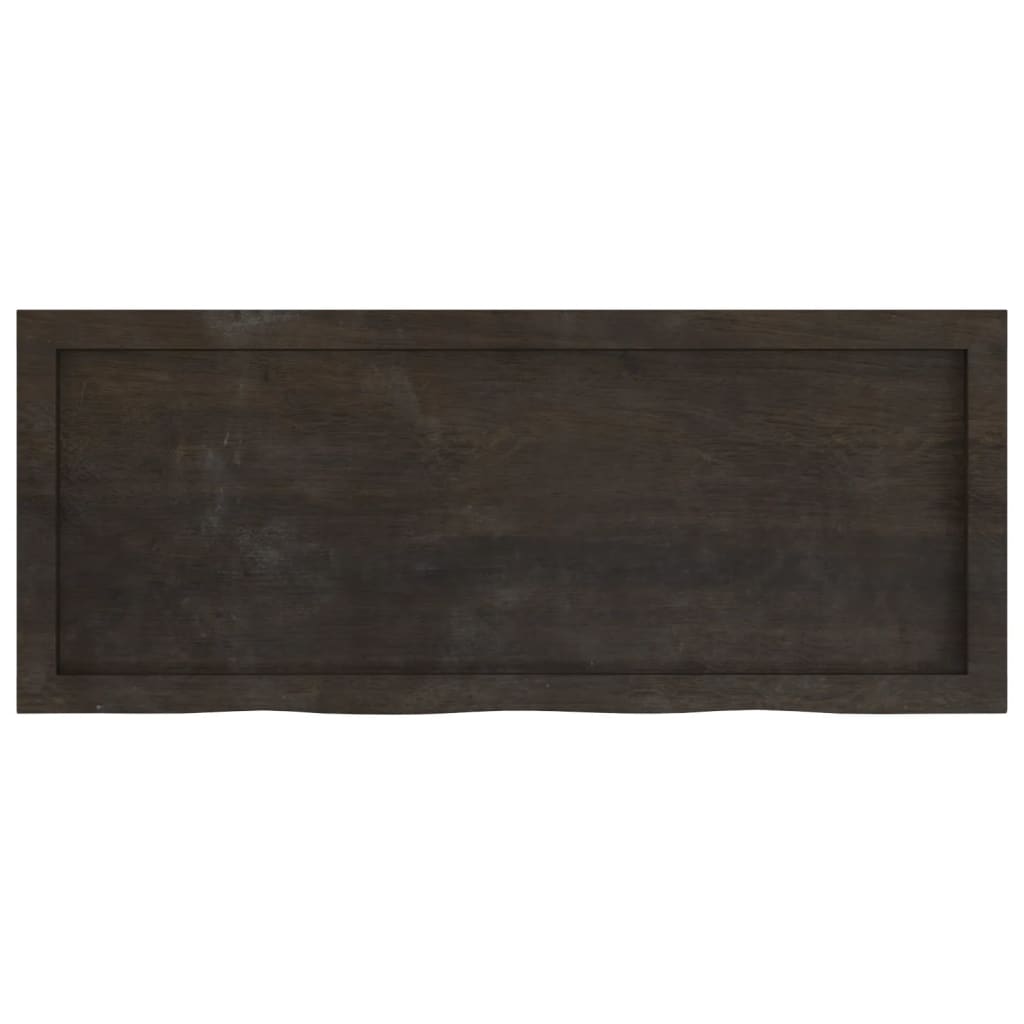 Ripiano Marrone Scuro 100x40x(2-4) cm Massello Rovere Trattato - homemem39