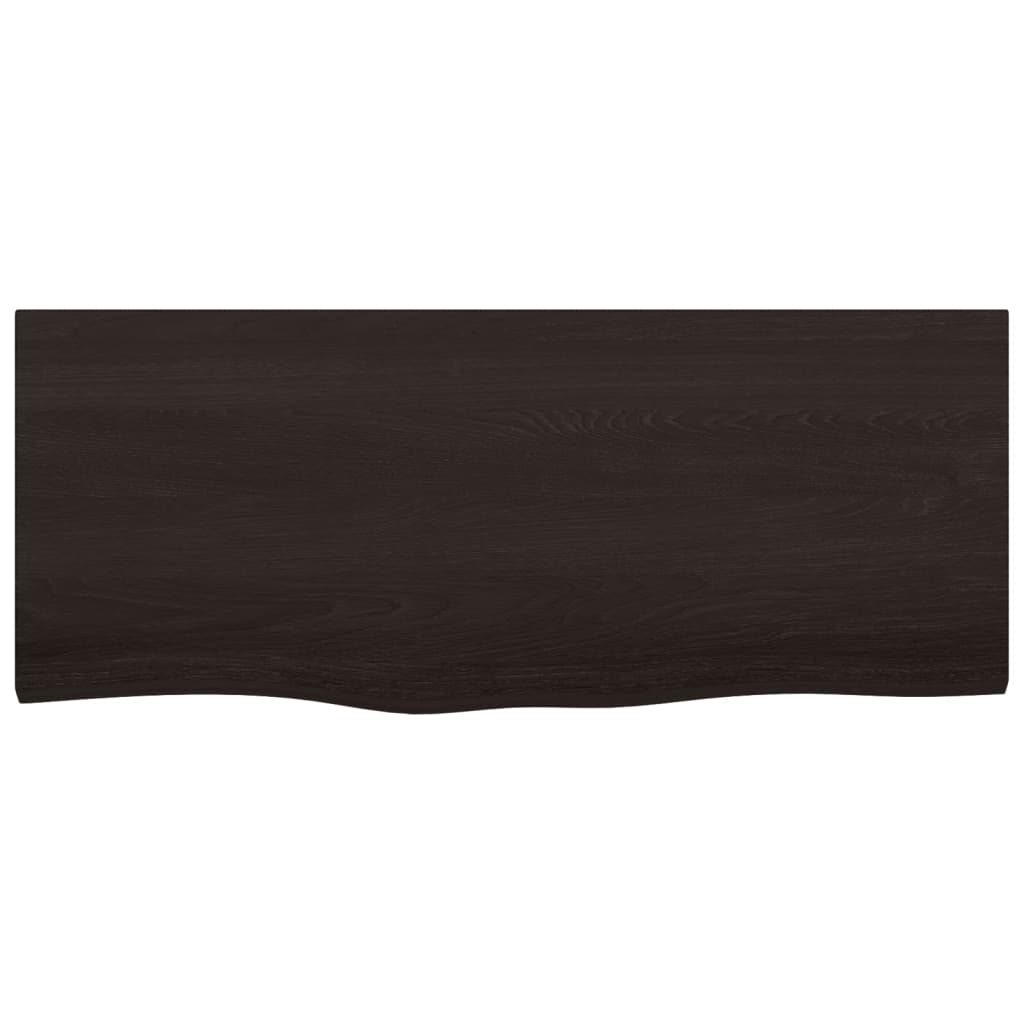 Ripiano Marrone Scuro 100x40x(2-6) cm Massello Rovere Trattato - homemem39