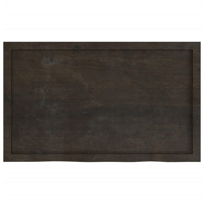 Ripiano Marrone Scuro 100x60x(2-6) cm Massello Rovere Trattato | homemem39