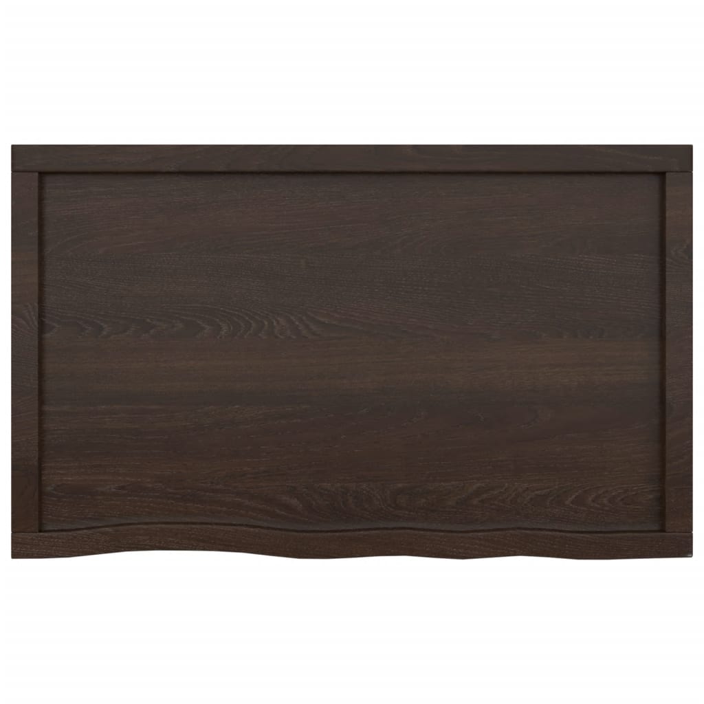 Ripiano Marrone Scuro 100x60x(2-6) cm Massello Rovere Trattato - homemem39