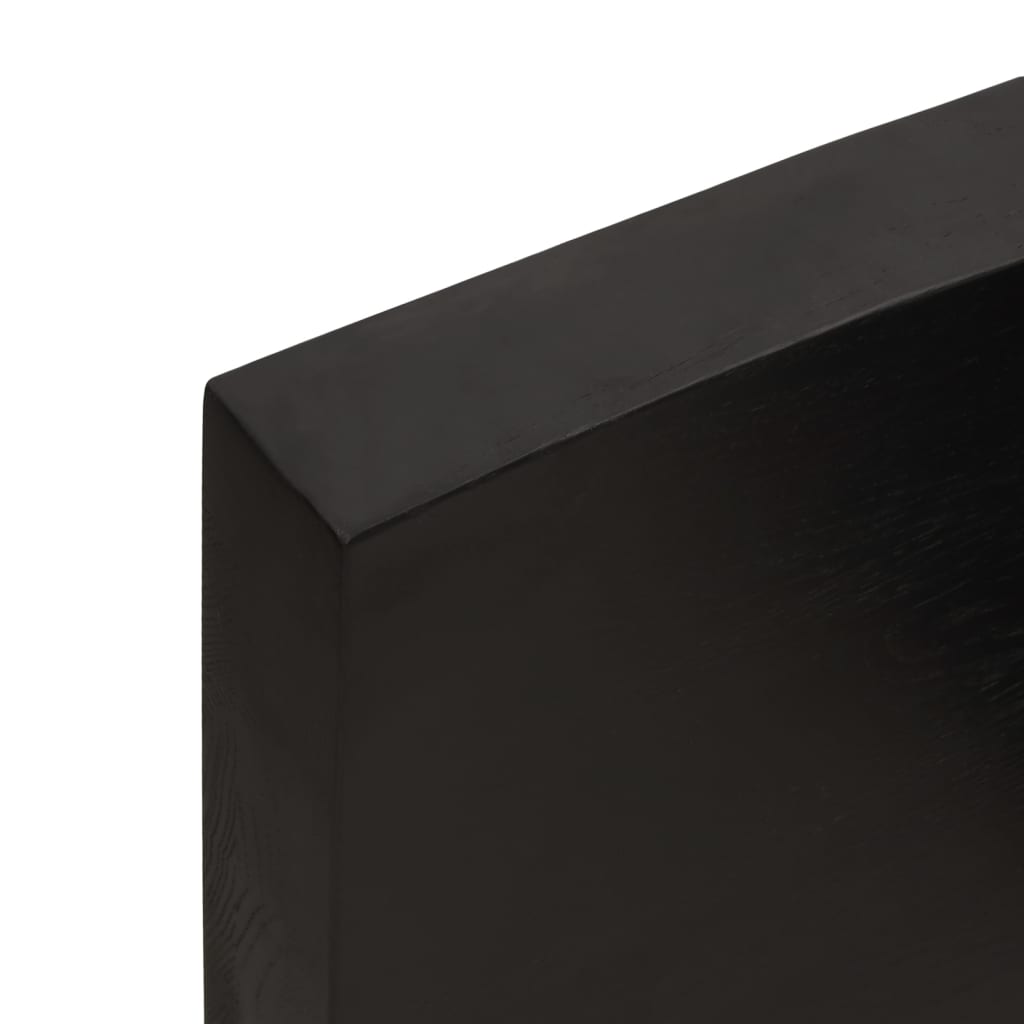 Ripiano Marrone Scuro 100x60x(2-6) cm Massello Rovere Trattato | homemem39