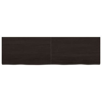 Ripiano Marrone Scuro 140x40x(2-4) cm Massello Rovere Trattato - homemem39