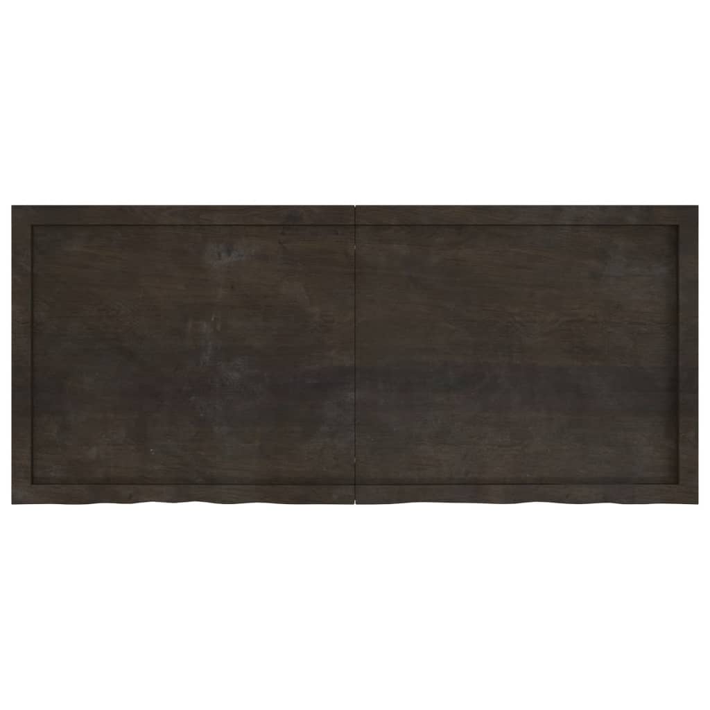 Ripiano Marrone Scuro 140x60x(2-4) cm Massello Rovere Trattato - homemem39