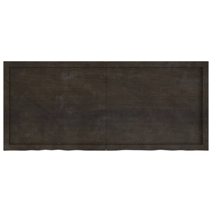 Ripiano Marrone Scuro 140x60x(2-4) cm Massello Rovere Trattato - homemem39