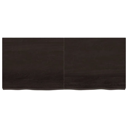 Ripiano Marrone Scuro 140x60x(2-6) cm Massello Rovere Trattato - homemem39