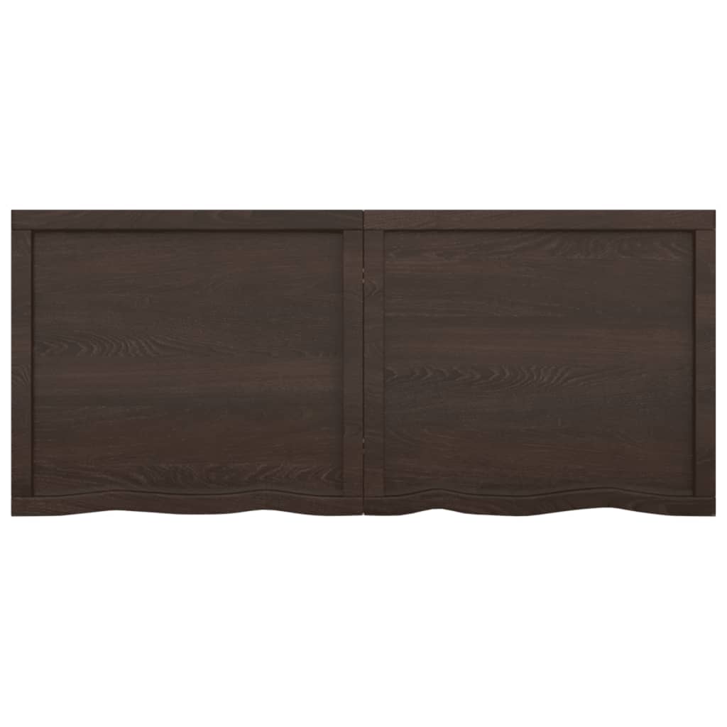 Ripiano Marrone Scuro 140x60x(2-6) cm Massello Rovere Trattato - homemem39