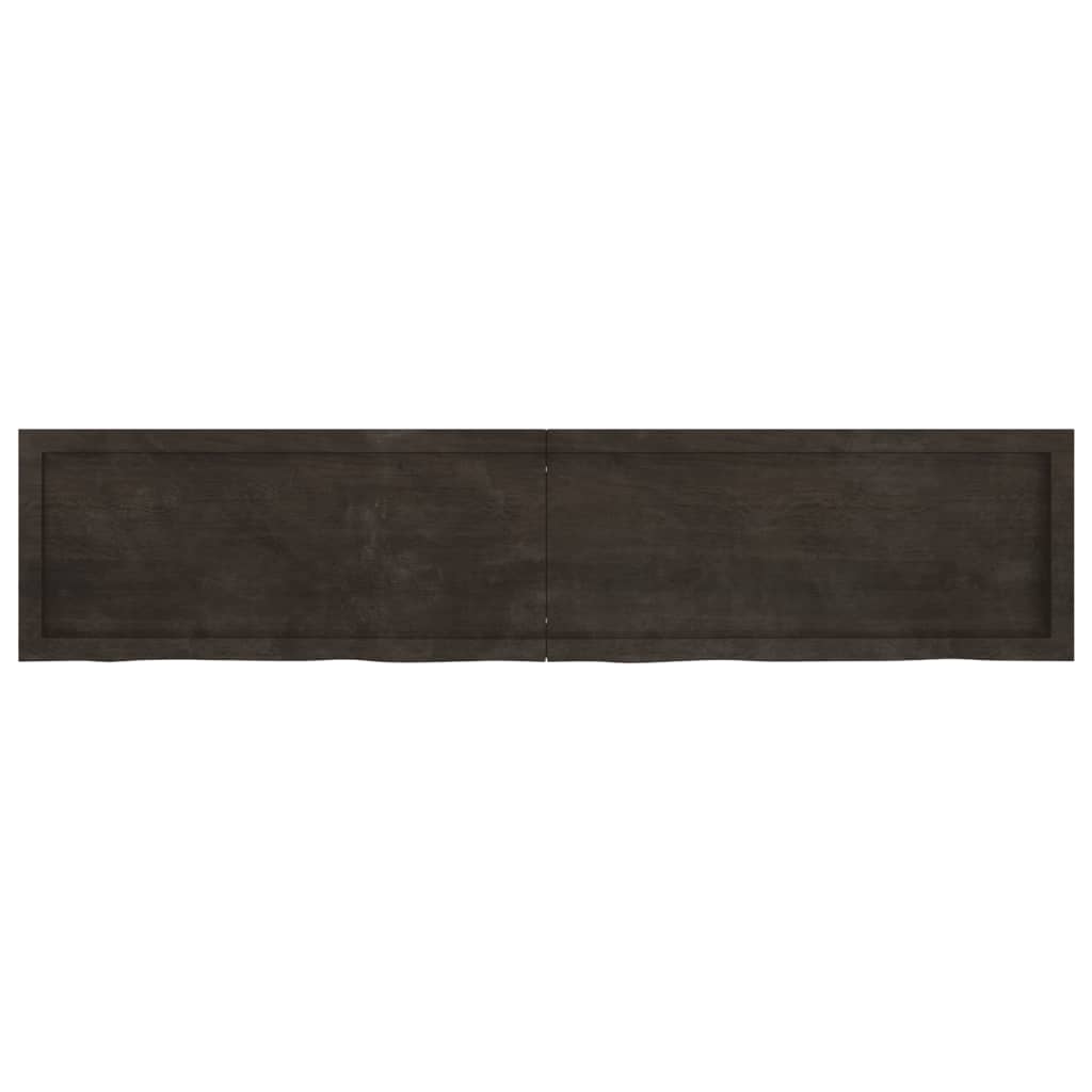 Ripiano Marrone Scuro 180x40x(2-4) cm Massello Rovere Trattato - homemem39