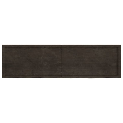 Ripiano Marrone Scuro 180x50x(2-6) cm Massello Rovere Trattato - homemem39