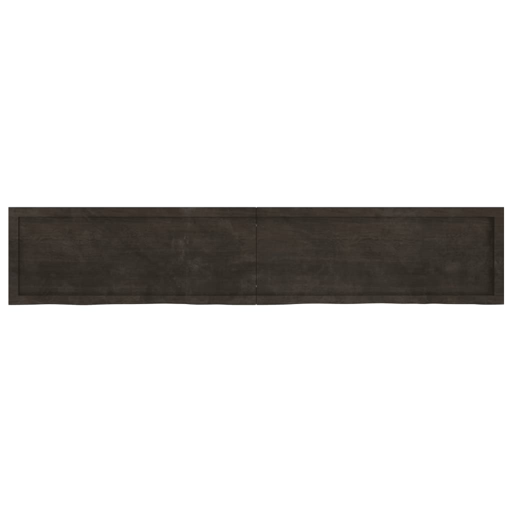 Ripiano Marrone Scuro 200x40x(2-4) cm Massello Rovere Trattato - homemem39