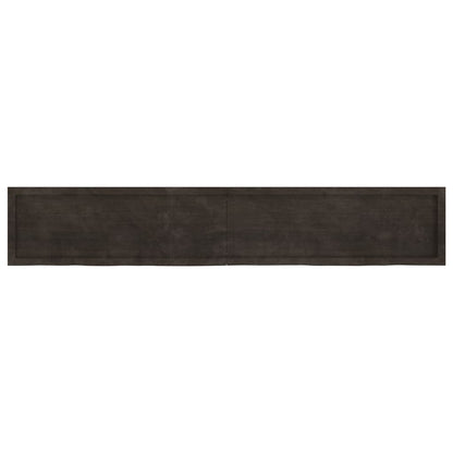 Ripiano Marrone Scuro 220x40x(2-6) cm Massello Rovere Trattato - homemem39