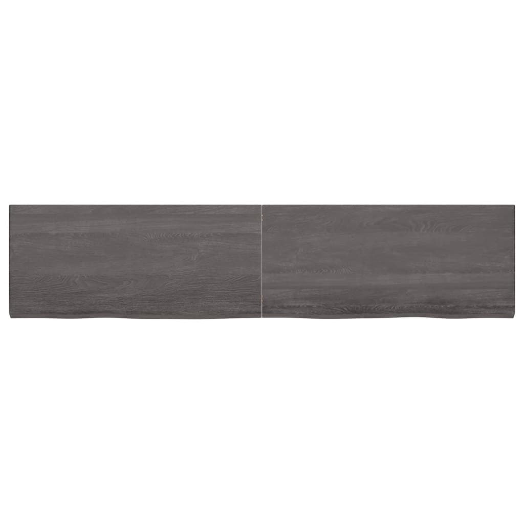 Ripiano Marrone Scuro 220x50x(2-4) cm Massello Rovere Trattato - homemem39