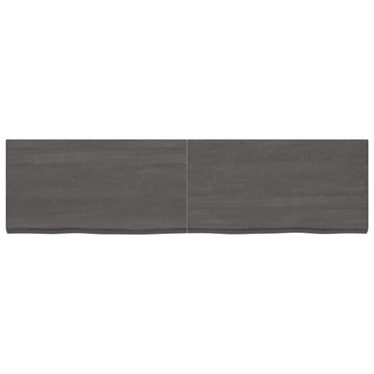 Ripiano Marrone Scuro 220x60x(2-6) cm Massello Rovere Trattato - homemem39