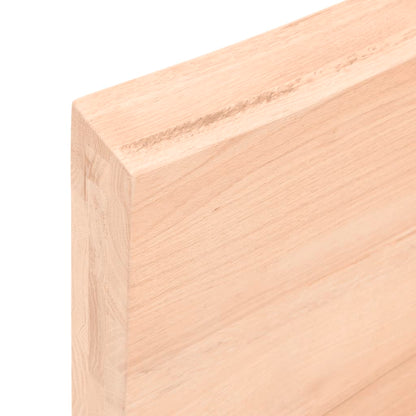 Piano per Tavolo 80x40x(2-6) cm Rovere Non Trattato Bordi Vivi - homemem39
