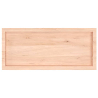 Piano per Tavolo 100x40x(2-4) cm Rovere Non Trattato Bordi Vivi - homemem39