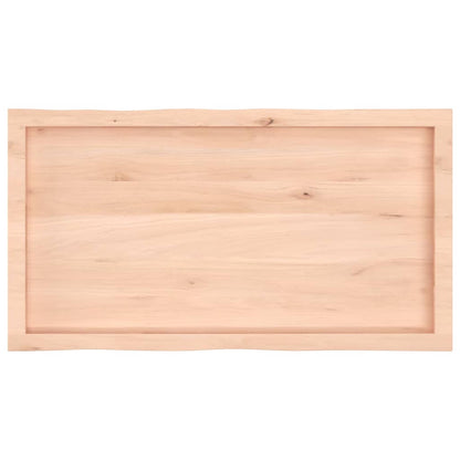 Piano per Tavolo 100x50x(2-4) cm Rovere Non Trattato Bordi Vivi - homemem39