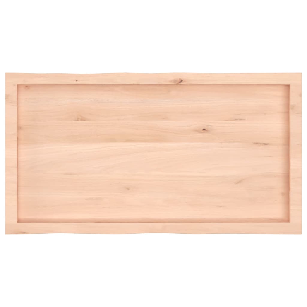 Piano per Tavolo 100x50x(2-6) cm Rovere Non Trattato Bordi Vivi - homemem39