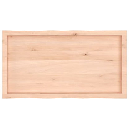 Piano per Tavolo 100x50x(2-6) cm Rovere Non Trattato Bordi Vivi - homemem39