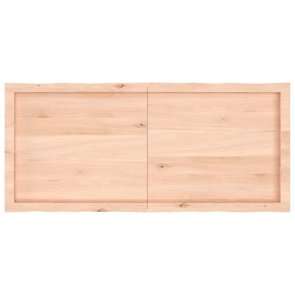 Piano per Tavolo 120x50x(2-6) cm Rovere Non Trattato Bordi Vivi - homemem39
