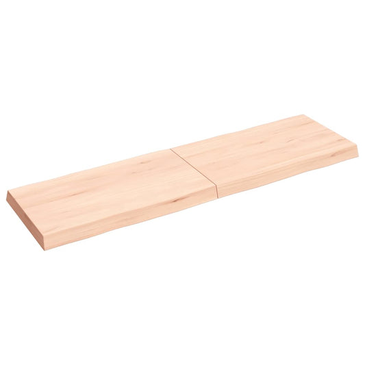 Piano per Tavolo 140x40x(2-6) cm Rovere Non Trattato Bordi Vivi - homemem39