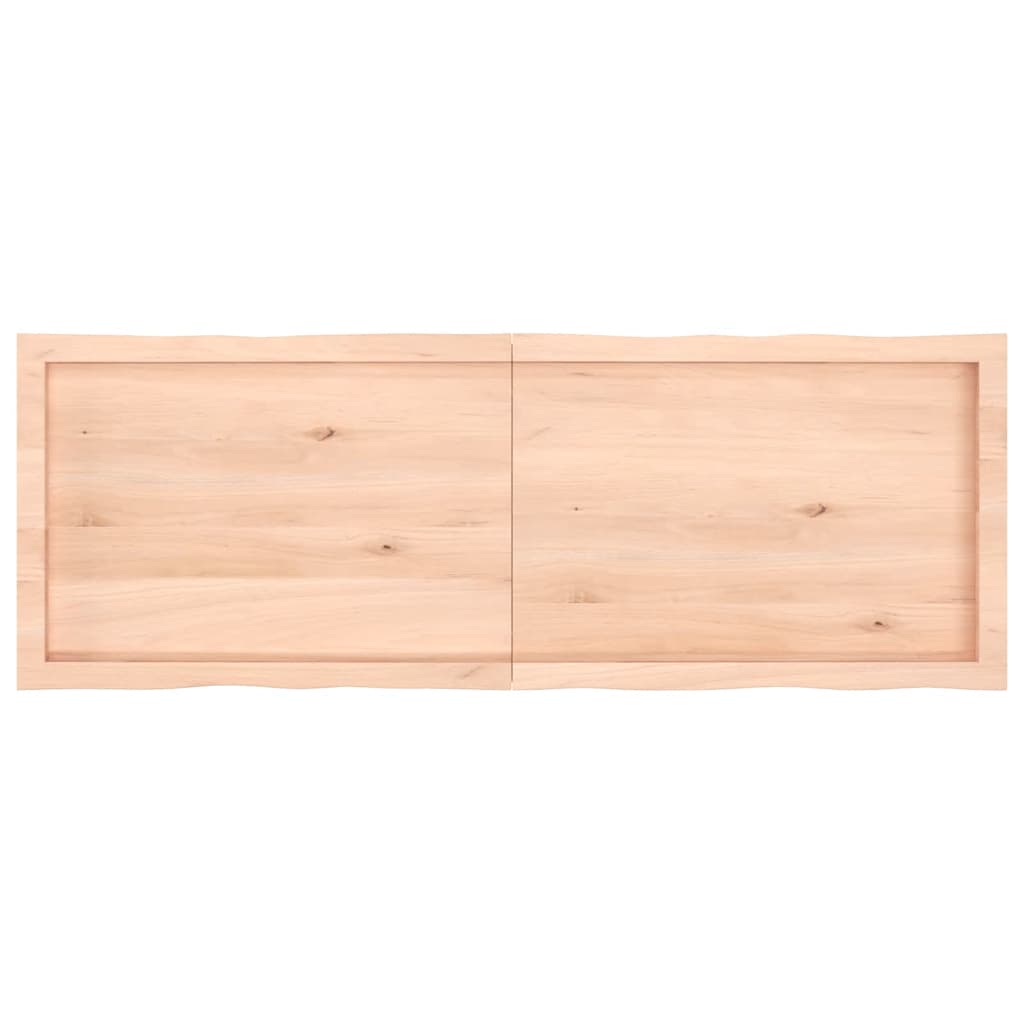 Piano per Tavolo 140x50x(2-6) cm Rovere Non Trattato Bordi Vivi - homemem39