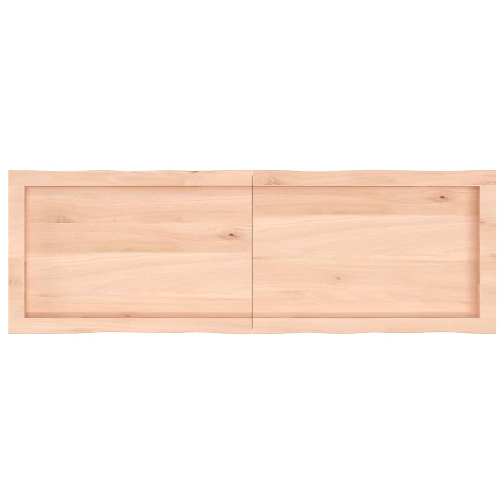 Piano per Tavolo 140x60x(2-6) cm Rovere Non Trattato Bordi Vivi - homemem39