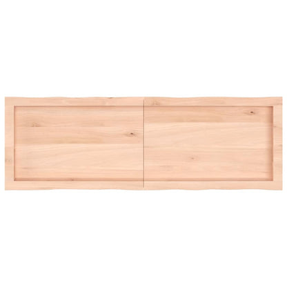 Piano per Tavolo 140x60x(2-6) cm Rovere Non Trattato Bordi Vivi - homemem39