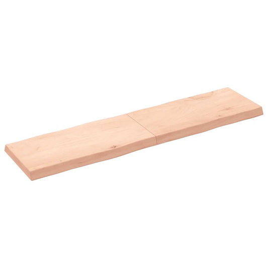 Piano per Tavolo 160x40x(2-6) cm Rovere Non Trattato Bordi Vivi - homemem39