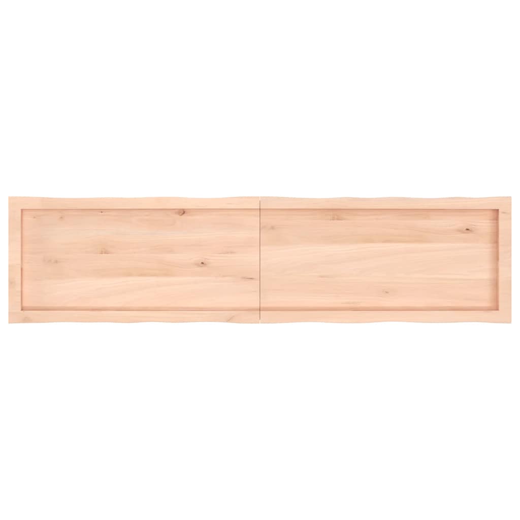 Piano per Tavolo 160x40x(2-6) cm Rovere Non Trattato Bordi Vivi - homemem39