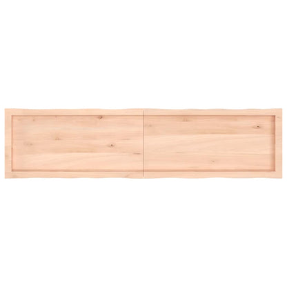 Piano per Tavolo 160x40x(2-6) cm Rovere Non Trattato Bordi Vivi - homemem39